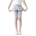 thumbnail image 6 of Girls Knee-Length Leggings with Skirt  Summer Stretchy Athletic Pants for Girl 3-11 Years, 6 of 9