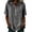 Black, variant on Women's Hooded Zip Front Pullover Shirt Striped Loose Short Sleeve Hoodies Casual Drawstring Lightweight Tops