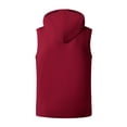 thumbnail image 4 of Yaoyar Mens Lightweight Softshell Vest Hooded Outerwear Zip Up Fleece Lined Windproof Sleeveless Jacket for Golf Running, 4 of 4