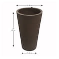 thumbnail image 3 of Algreen Crete 25" Self-Watering Planter, Tall, Brownstone Resin, 3 of 6