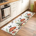 thumbnail image 2 of Runner Rug 2 x 6 Ft, Spring Mushrooms Washable Non-Slip Floor Mat for Kitchen Hallway/Entryway, Farmhouse Pastoral Botanical Watercolor Long Kitchen Runner Area Rugs for Living Room, Low-Profile, 2 of 8