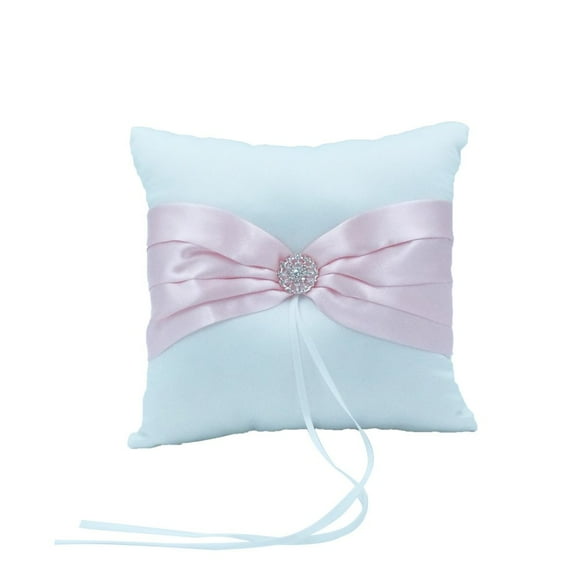 Abbie Home Coussin de Mariage avec Strass pour Fête (Coussin Rose)