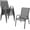 Grey, variant on Allgain Patio Chairs set , Easy Assembly Stackable Outdoor Dining Chairs with Wide Seat and Sturdy Metal Frame, Breathable All Weather Textilene Outdoor Chairs Set  for Deck, Pool,  Grey