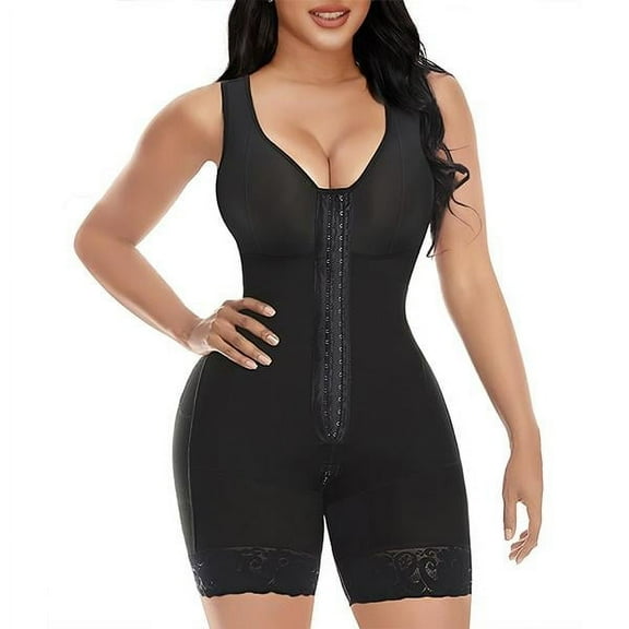 YIANNA Fajas Colombianas Shapewear for Women Tummy Control Post Surgery Full Shapewear Butt Lifter with Zipper Crotch