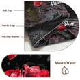 thumbnail image 6 of Rectangle Area Rugs 5 x 7 Ft, Red Roses Non-Slip Residential Carpet, Valentines Day Romantic Petal Floral Black Indoor Crawling Mats Runner Rugs for Living Room/Dining Room/Bedroom, 6 of 8
