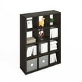 thumbnail image 5 of Furinno Simple Open Back Cube Storage Organizer, Standing Shelf, 12-Cube, Dark Oak, 5 of 6