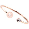 thumbnail image 1 of HAHDAXIA Rose Gold Zodiac Sign Cuff Bracelet Bangle with Clear Crystal Birthday Gift for her, 1 of 7