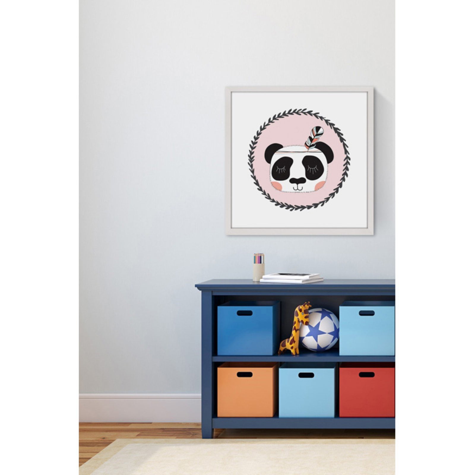"Panda Feather" Framed Painting Print