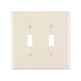 thumbnail image 1 of Leviton R56-78109-T Light Almond 2-Gang Oversized Toggle Switch Wall Plate, 1 of 3