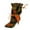 Orange, variant on LBECLEY Women Boots No Heel Pointed Thin Fashion Camouflage Pattern Mid- Boots Women's High-Heel Women's Boots Womens Rain Boot Womens Boots Orange 38