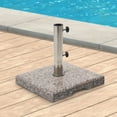 thumbnail image 5 of Abble Heavy Duty Granite Patio Umbrella Base, Square Outdoor Umbrella Stand Weight 42 lbs, 5 of 5
