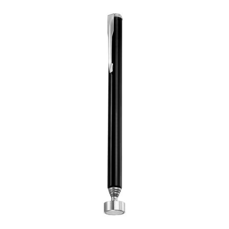 Telescoping Magnetic Pickup Tool 5LB Stainless Steel 5.3" to 24" Extendable Magnet Retrieval Stick with Pocket Clip for Car Industry Garage Office, Black