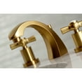 thumbnail image 3 of Kingston Brass KS4987ZX Millennium Widespread Bathroom Faucet with Brass Pop-Up, Brushed Brass, 3 of 7
