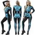 thumbnail image 4 of Combinaison d'Halloween pour Femmes Costume Squelette Nouveauté Combinaison Cosplay Justaucorps, 4 of 7