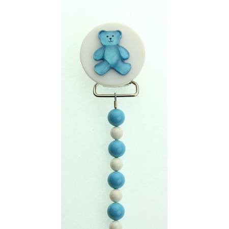 Teddy Bear with Swarovski Pearls Pacifier Clip