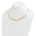 thumbnail image 3 of Primal Gold 14 Karat Yellow Gold Polished 3/6mm Graduated Omega Necklace, 3 of 4