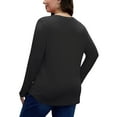 thumbnail image 5 of FlorCurve Plus Size T-Shirt for Women Long Sleeve V Neck Shirts Casual Rayon Tops, Black 3XL, 5 of 7