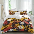 thumbnail image 2 of Spring Flowers Bedding 3 Piece Duvet Cover Set Queen Size, Orange Red White Daisy Flower Floral Soft Microfiber Comforter Cover with Zipper Closure & Pillowcases, Wrinkle & FadeResistant Quilt Cover, 2 of 9