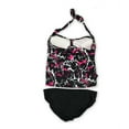 thumbnail image 2 of I.N.C Womens Multi Ruched Brief 2 Piece Tankini, Black, 20, 2 of 2