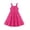 Hot Pink, variant on Arshiner Toddler Girl Summer Dresses Casual Sleeveless Button Down Swing Flowy Tiered Midi Sundress with Pockets