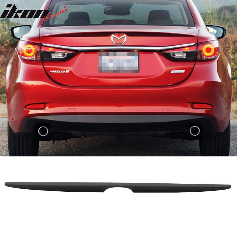 Compatible with 1419 Mazda 6 Sedan OE Factory Flush Mount Rear Trunk Spoiler Wing Matte Black
