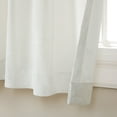 thumbnail image 4 of TOWN & COUNTRY LUXE Velour Solid Heavyweight Indoor Curtains, Light Filtering Opacity, Triple Pinch Pleat Top, Plush Velvet, 2-Pack Set, 27"x84", Winter White, 4 of 11
