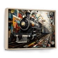 thumbnail image 2 of Designart "Geometric Momentum of Trains II" Transportation Floater Framed Canvas Wall Art, 2 of 7