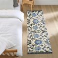 thumbnail image 3 of Yayeee Runner Rug for Bedroom 2'x6' Machine Washable Hallway Non Slip Mat, Blue Floral, 3 of 8
