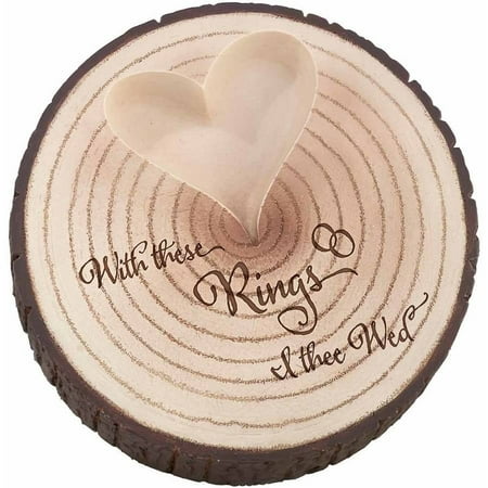 Lillian Rose "I Thee Wed" Tree Trunk Ring Holder