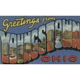 thumbnail image 3 of Greetings from Youngstown, Ohio (Blue/White Trim) (100% Cotton Tea Towel, Decorative Hand Towel, Kitchen and Home), 3 of 3
