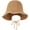 Khaki, variant on Women Summer Floppy Sun Hat Foldable Packable Wide Brim Knitted Beach Hat Ponytail Bucket Hat