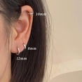 thumbnail image 3 of 2 Pairs Small Sterling Silver Hoop Earrings for Women – Lightweight Tiny Huggie Hoops, Hypoallergenic Mini Cartilage Earrings, Pack of Sterling Silver Earrings for Women, 3 of 8