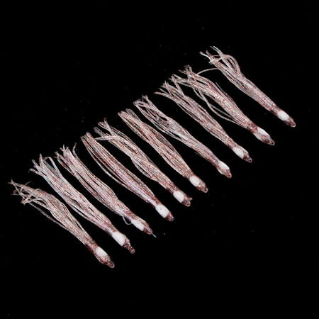 10pcs Fishing skirts Soft Baits Crankbaits - Brown 9cm