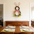 thumbnail image 4 of Easter Wreath For Front Door 18.9 in Bunny Shaped Plastic Spring Decoration With Multicolor Design, 4 of 6