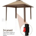 thumbnail image 4 of 13x13ft Pop Up Gazebo with Mosquito Net & Double Roof, Adjustable Height Pop Up Canopy, UV-Resistant Patio Canopy for Patio Backyard Garden, 4 of 7