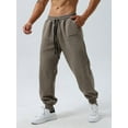 thumbnail image 6 of KelaJuan Men Fashion Loose Pants Letter Print Drawstring Elastic Waist Trousers Fall Casual Jogger Pants Sweatpants with Pockets, 6 of 6