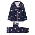 thumbnail image 4 of mgoYE Christmas Family Matching Pajamas Long Sleeve Button Pj Set Festival Party Sleepwear, 4 of 6