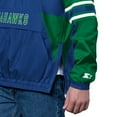 thumbnail image 3 of Men's Starter Royal Seattle Seahawks Vintage Logo Prospect Half-Zip Pullover, 3 of 3