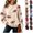 Khaki, variant on Clossjun Football Print Sweatshirts for Women Oversized Crewneck Game Day Hoodies Casual Loose Fit Pullover Tops for Vacation L