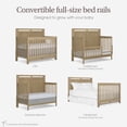 thumbnail image 4 of Evolur Evolur Convertible Crib Wooden Full Size Bed Rail, Alpine Oak, 4 of 6