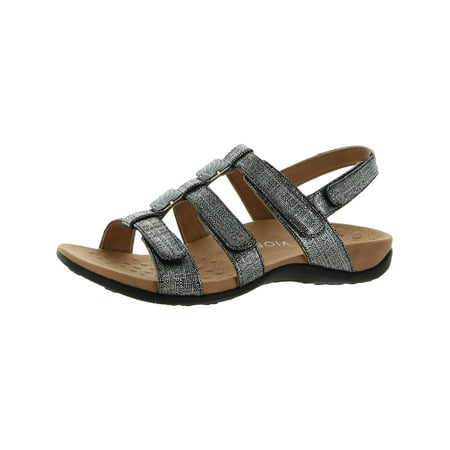 

Vionic Womens Amber Metallic Wedge T-Strap Sandals