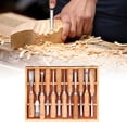thumbnail image 1 of Engraving Chisel Set, Labor Saving Comfortable Grip Wood Carving Tools  Vanadium Steel  for DIY Crafts for Woodworking, 1 of 8