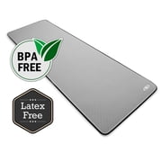 Athletic Works Deluxe High Density Foam Yoga and Fitness Mat, 8mm Thick, 72 x 24, 1 Count, Grey