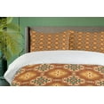 thumbnail image 4 of Ambesonne Orange Mandala Duvet Cover Sets, Oriental Art Form, 2-King, Cinnamon Jade Green and Peach, 4 of 7