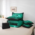 thumbnail image 6 of Homewish Teal Gamer Twin Bedding Sets 7-Piece for Adults Female Men,Video Game Bedding Comforter Set Microfiber,Geometric Hexagon Honeycomb Breathable Sheet Sets,Super Cozy Room Decor,Reversible, 6 of 8