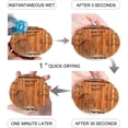 thumbnail image 2 of POGLIP Rustic Wooden Wall Worn Wheel Set of 4 Round Coaster for Drinks, Absorbent Ceramic Stone Coasters Cup Mat with Cork Base for Home Kitchen Room Coffee Table Bar Decor, 2 of 5