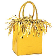 Gift Bag Shaped Balloon Weight, Gold, 1ct