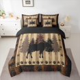 thumbnail image 2 of Homewish Rustic Moose Elk 7 Pieces Bedding Comforter Set,Rustic Farmhouse Cabin Full Bedding Set,Beige Brown Fitted Sheet Flat Sheet For Boys Kids,Luxury Bedroom Decor Reversible, 2 of 8