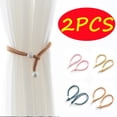 thumbnail image 1 of Curtain Tiebacks Decorative Small Pearl Curtain Ties Backs Adujustable Drapery Holdbacks for Home Office Patio Balcony WindowsBrown2PCS He Qiyong unisex, 1 of 1