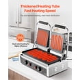 thumbnail image 2 of VEVOR Commercial Panini Grill, 3600W Electric Sandwich Panini Maker, Stainless Steel Double Sandwichs Press with Handle and Temp Control, 19x9 in Full Flat Enamel Plate, 2 of 9